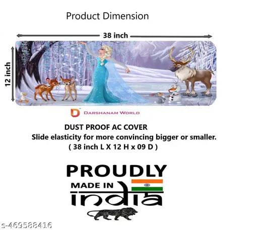 PHONEX WORLD Designer Ac Cover For 1. 5 Ton, New Trendy Design Air Conditioning Dust Cover Folding Cover For Indoor Split Cover