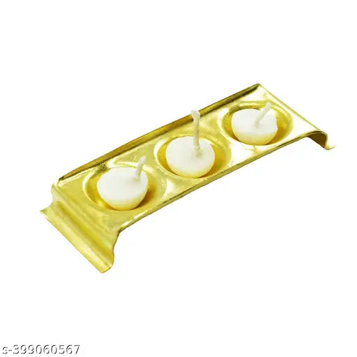 Rectangle Design Brass Ghee Diya Holder for Pooja Room