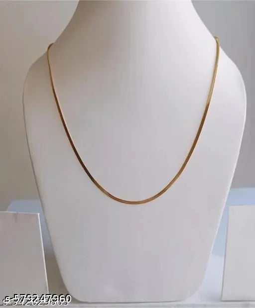 Snake Chain For Girls & Women Anti Tarnish Chain Gold-plated Plated Stainless Steel Necklace