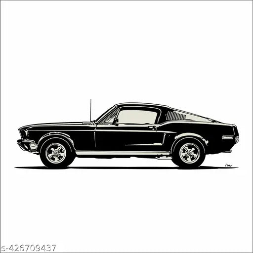 Artistic Decals Car Wall Sticker for Living Room, Bedroom, Kids Room, Big size sticker, 3D sticker, PVC vinyl wall sticker, Mountain jeeps, Racing car