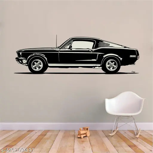 Artistic Decals Car Wall Sticker for Living Room, Bedroom, Kids Room, Big size sticker, 3D sticker, PVC vinyl wall sticker, Mountain jeeps, Racing car