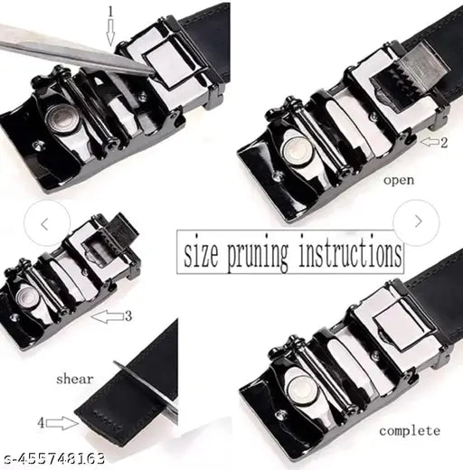 Belt for mens formal wear black gold