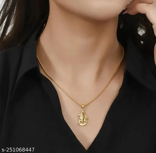 Lord Shiv ji Locket Pendant With Chain for Men & Women & Boys Girls Gold-plated Alloy Pendant Set