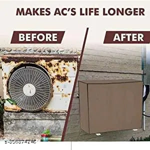 AC Covers 1.5 Tons Indoor Unit Only | All Weather Covers | Protection from Dusts, Insects and Corrosion | Winter Friendly | Elastic Stretchable | Attractive Digital Prints | (RED -BIG FLOWER)