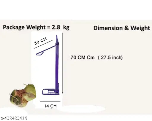 Coconut Husk Peeler/Remover/Coconut Outer Shell Extractor/thenga para-Metal (Multi Colour)