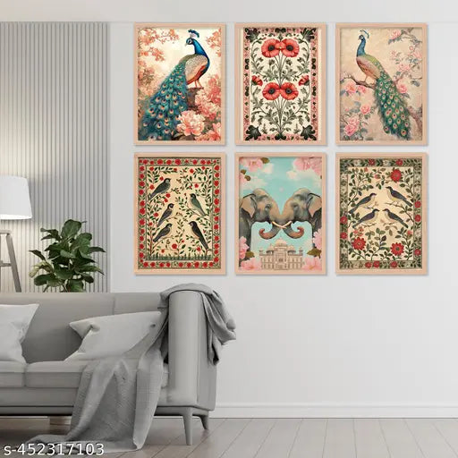 Madhubani Pichwai Wall Painting For living Room Bedroom Decoration