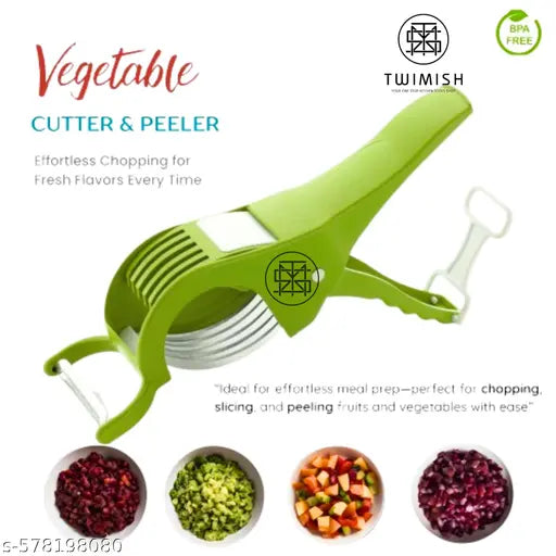 Vegetable & Fruit Grater & Slicer clever cutter smart cutter Multi Veg Cutter Vegetable Peeler Straight Multipurpose cutter like Bhindi Cutter Slicer Vegetable peeler combo Mirchi Cutter