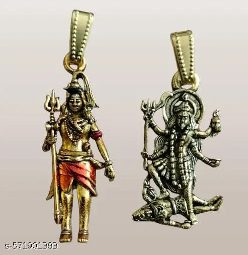 Trending stylish gold plated brass bholenath shanker Shiva kali maa locket without chain pandent nacklace for boy/men and girls/women