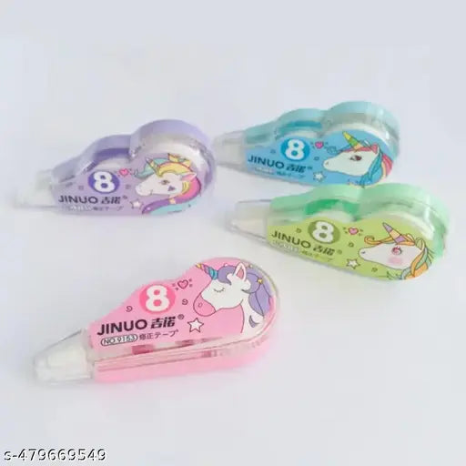 TRIPLE PAPER Cute Unicorn Character 32m Correction Tape Stylist Design Correction Tape 4 PCS
