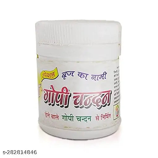 Tilak Mold/Tilok Kathi (U Shape) Tilak/Tika Stamp &Kastoori Tilak Astgandh lal Powder Teeka and White Gopi Chandan for Pooja Pack of 4