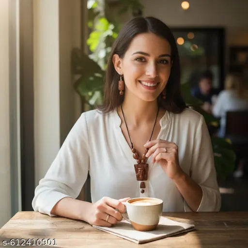 Alankrita by EasyU ,Handcrafted Terracotta Necklace & Earring Set For Ladies