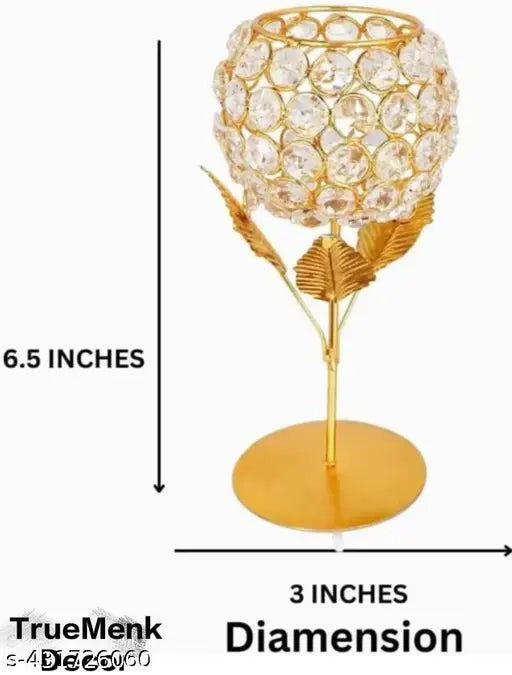 TMD>Rose Gold Tea Light Candle Holders, Set of 2, Decorative Home Accent Pieces cristal set 2