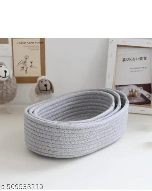 Multi Purpose Storage Basket 11×10×9 Gray