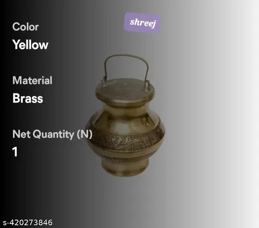 Pavitari gangajali lota gangajal Kalash patra made up of pure brass