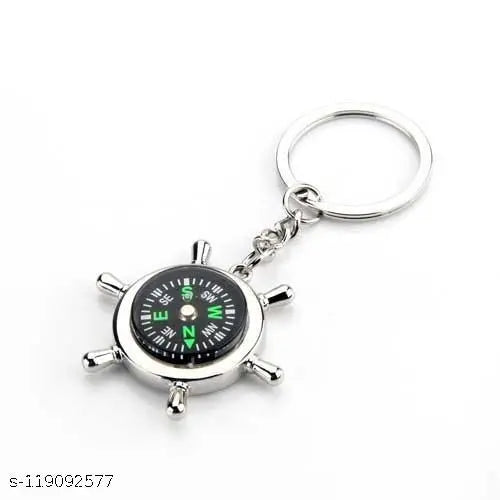 Stylish Men Silver Metal Bike Keychain (Pack-1)