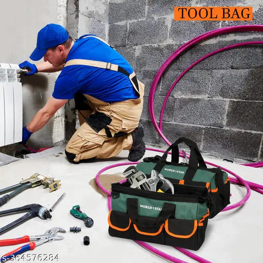 hammer green & black tool bag fort three flap