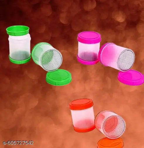 Rangoli Plastic Fillers, Rangoli Making Tool Plastic Colour Filler Rangoli Powder Colors Fillers for Navratri Pongal Diwali Pooja Mandir Set of 3