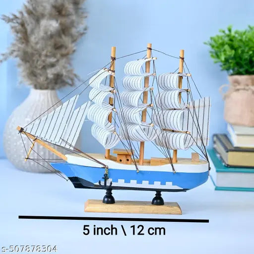 ViaZAID Wooden Decorative Sailing Ship Best Showpiece for Office & Home Decor Multicolor | Nautical Handicraft Beautiful Antique Office, Home, Decoration, Business Gifts Wood F2H-3#23 (SMALL)