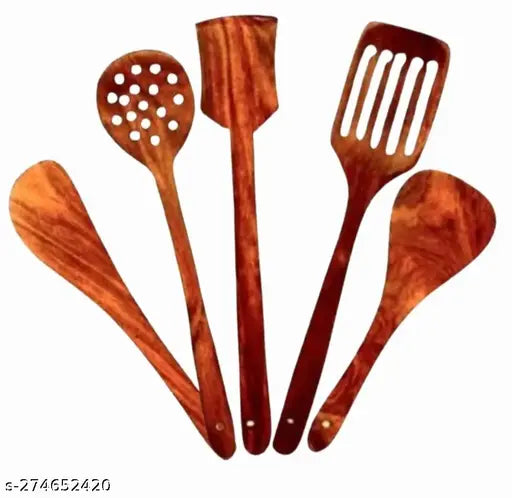 (Any 5 spoon) Wooden Spoon Set of 5