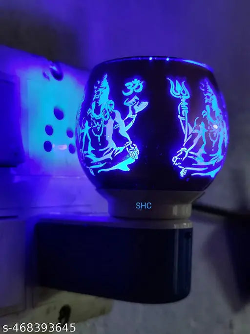 Kapur Dani Electrical Camphor Diffuser.Home Fragrance Aroma Glass Kapoor Dani & Essential Oil Diffuser Burner & Night Lamp pack of 1