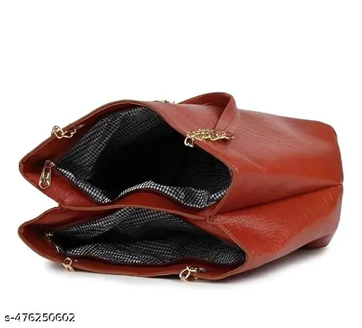 Golden Luxe Handbag For Women And Girl | Royal Charm Leather Bags For Every Occasions .