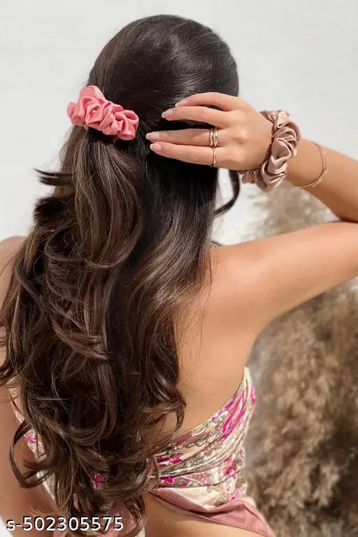 Best Quality 12 Pcs Hair Scarf Scrunchies ,Chiffon Elastic Floral Hair Bands Rubber Band,Hair Bow Ties Scarf Multicolor color Fabric thalamudi kattu/thalamudi bandham/Jada Bandlu/Muti pattaikal/hair baandukal/Kudalu byandgalu/Hair byandgalu Ideal for Wome