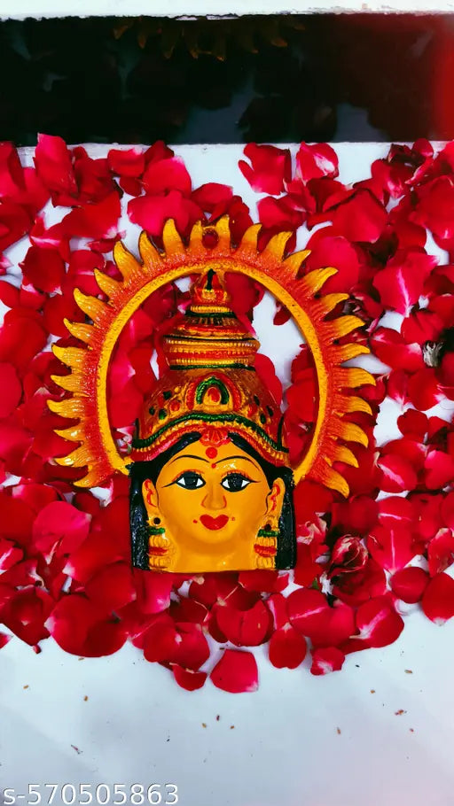 Varalakshmi Face For Ammavari Matha Ring Face Durga Mata Yellow Ring (⁠^⁠^⁠)