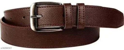 Brown leather belt+ wallet