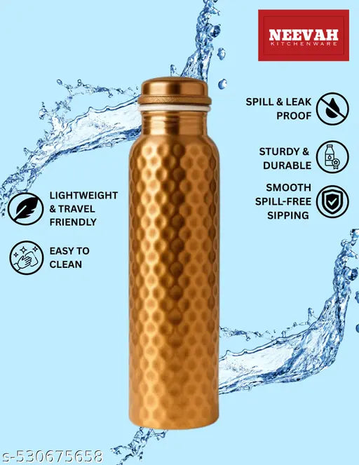 HAMMERED HANCREFT COPPER WATER BOTTLE