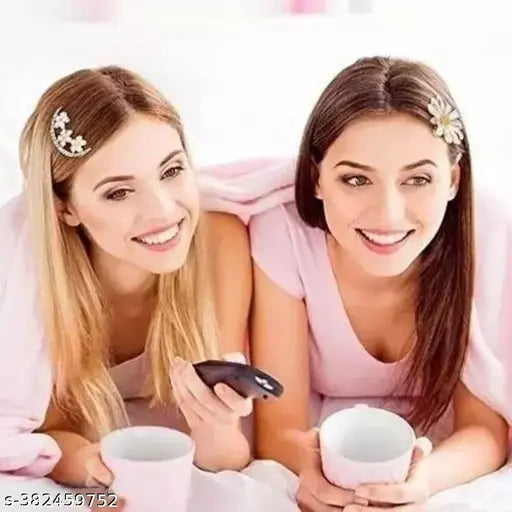 Korean 4pc Fancy Bling lady girls women kids hair accessories pearl resin acrylic hair clips rhinestone bobby pins hair slides women hairpins