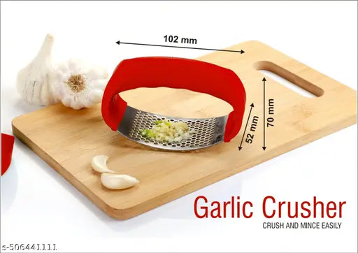 Garlic Chopper Stainless Steel,Garlic Chopper | Garlic Press | Garlic Peeler Manual, Curve Fruit Vegetable Tools for Kitchen