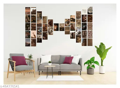 Paradise Supply "Aesthetic Brown Poster Set – 40-Pack | Premium Quality at Low Price"