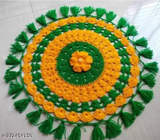 Handmade Wool Home Puja Thali Cover Rumal Thalposh Wedding Thali Cover Chhath Puja Shivaratri Puja Thali Cover