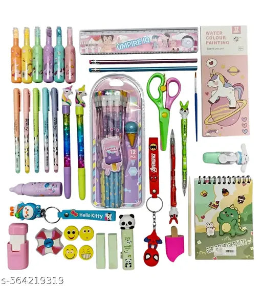 Large school stationery fancy stylish unicorn stationery kit for girls and boys