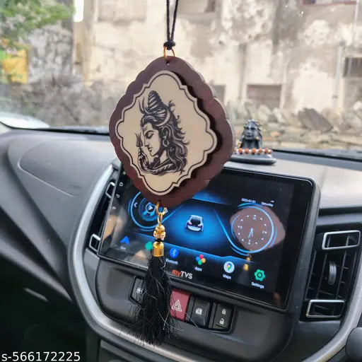 Lord Shiv Ji Car Hanging Idol | Spiritual Rearview Mirror Accessory