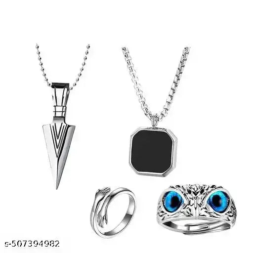 Men Locket| Lockets For Men | Lockets Combo Set | Ring For Men