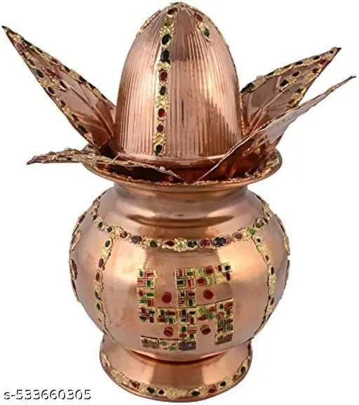 Mahakal Artware (By Pranchi Metals)  Copper mangal kalash for religious purpose, Pure copper mangal lota , Mangalik Karyakram Kalash
