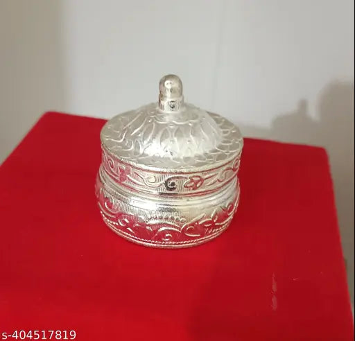 Kumkum , sindoor dibbi, German silver.