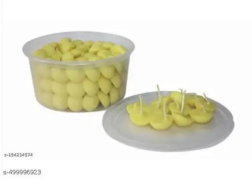 Ghee Diya Batti | Handmade Ghee Diya Batti,Jyot Batti for Pooja Aarti and Special Occasions, Cow Ghee Diya Batti, Premium Quality Ghee Wicks - 50 Pcs