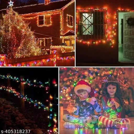 One94Store Rice String Decoration Light | Pack of 1 | 12 Meter, 42 LED, 8 Flashing Modes | Ideal for Outdoor/Indoor Use, Anniversary, Birthday, Diwali, Holi & Christmas Decoration
