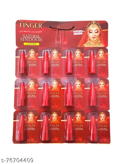 Finger Stick Sindoor - Red (12 Pcs)