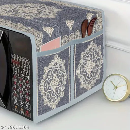 Dakshya Industries Decorative Fabric Material Microwave Cover
