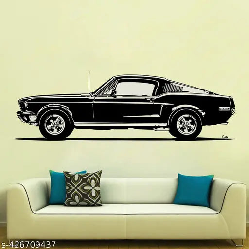 Artistic Decals Car Wall Sticker for Living Room, Bedroom, Kids Room, Big size sticker, 3D sticker, PVC vinyl wall sticker, Mountain jeeps, Racing car
