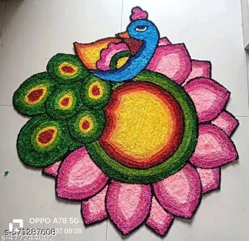 Woolen Readymade Rangoli Size 2x2 feet Set Of 1