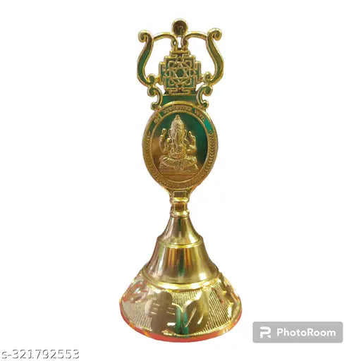 Combo Stainless Steel Thali 4 in 1 Agarbatti Stand, Puja Diya, Katori(Bowl) And Prashad Katori And Metal Stylish Laxmi Ganesh Ghanti.