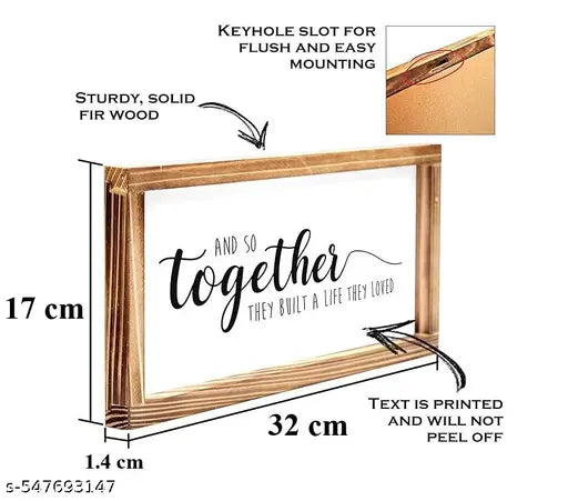 Bellu Photo Frame Together They Built A Life They Loved Sign Love Signs For Home Decor And So They Built A Life They Loved Rustic Love Signs Wall Decor For Bedroom 32x17 cm