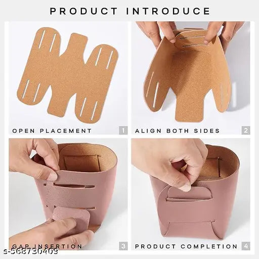 UNIBIC STORE PU Leather Decorative Storage Basket Simple for Creative Storage Boxe for Home ( WHITE)