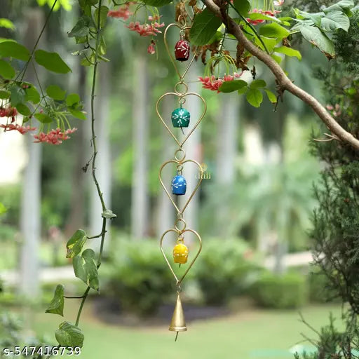 DULI Metal Windchime Wall Hanging, Feng Shui, Wall Art, Wall Decor, PositiveVibes, Rustic Wall Hangings, Wall Art, Festive Decor, Festive Decoration, Gift (27 inch)