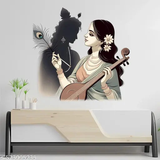 WallBirds radha krishna sticker for hall and livingroom