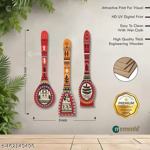 Trending Vastu Design Spoon Shape Designer MDF Wall Hanging|Wall Decoration|Home Decor